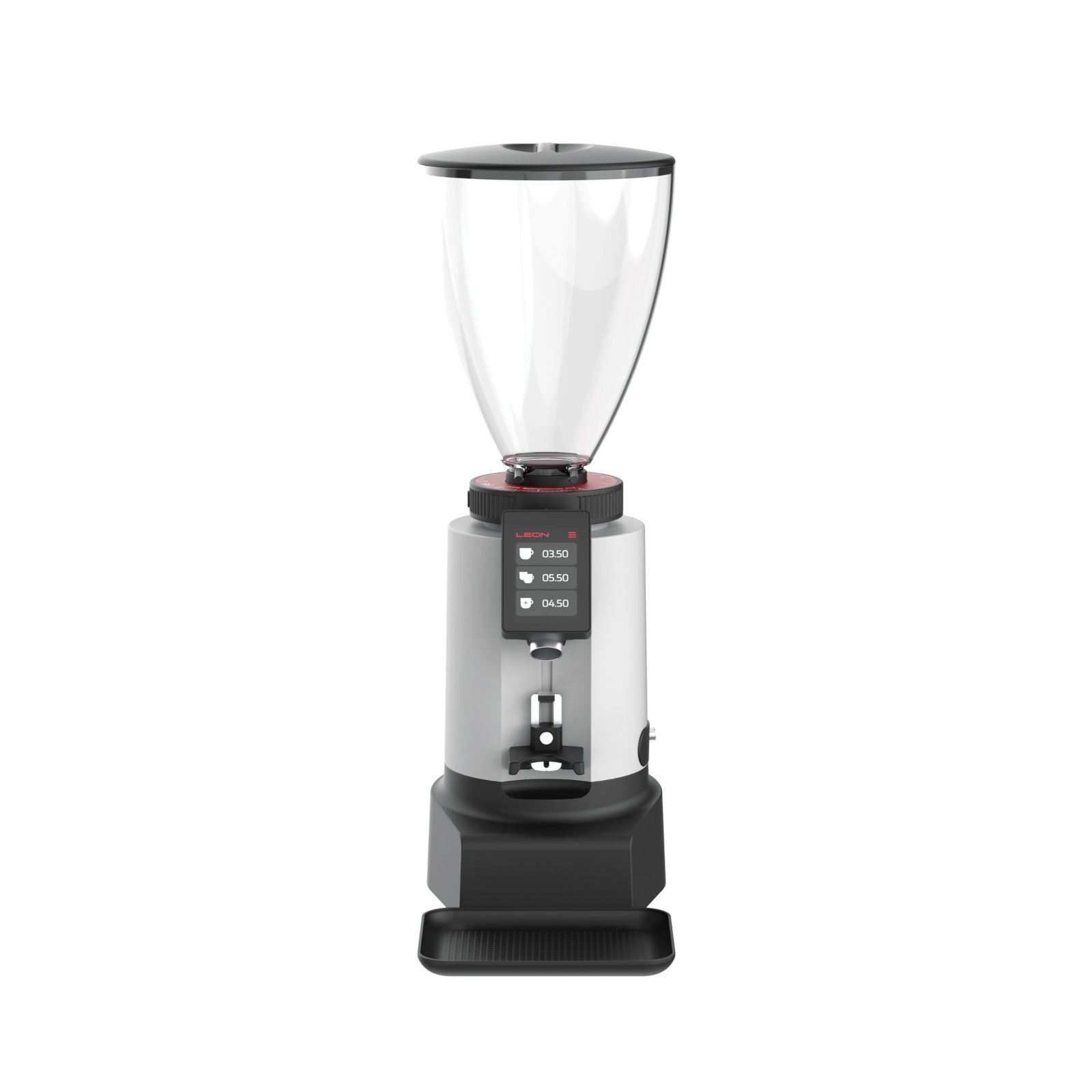 Leon 700 commercial coffee grinder with digital display and large bean hopper