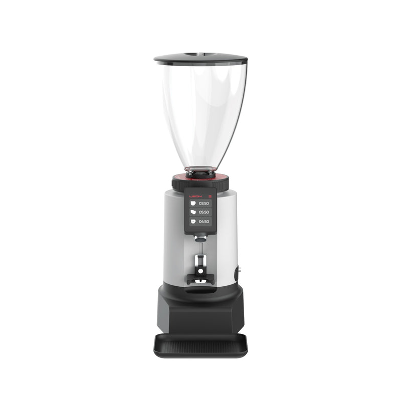 Leon 700 commercial coffee grinder with digital display and large bean hopper