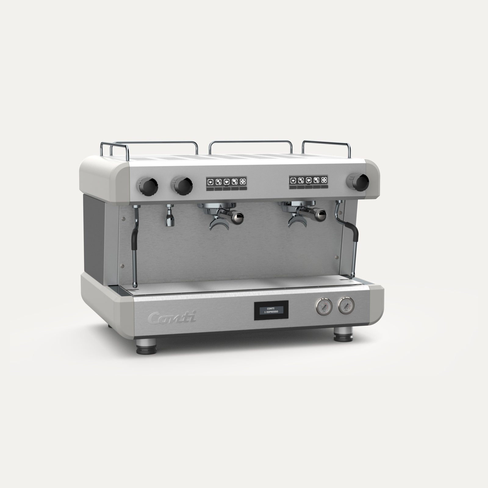 Conti CC100 commercial espresso machine with dual group heads