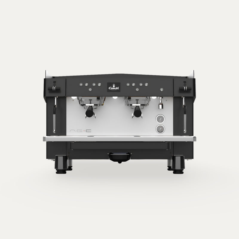 Conti NG•C commercial espresso machine in black and stainless steel