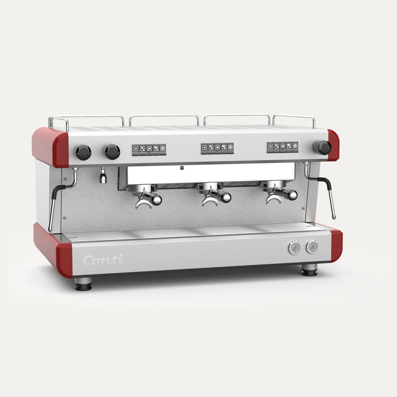 Conti CC100 commercial espresso machine with multiple group heads