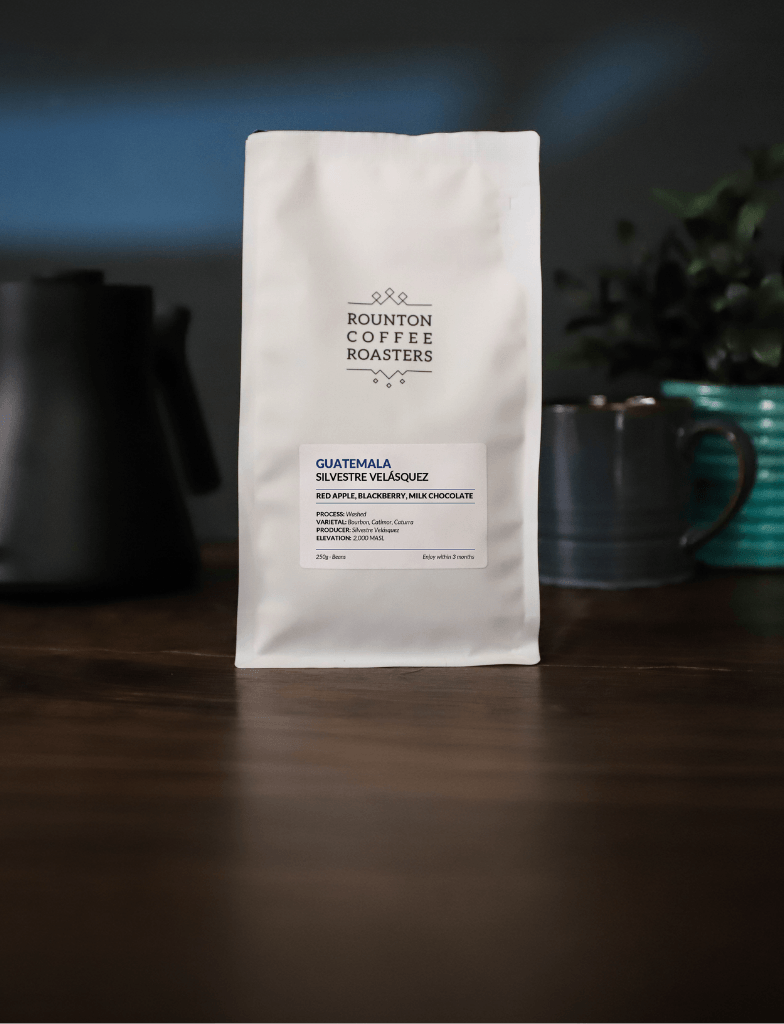 Rounton Coffee Roasters coffee bag labelled Guatemala