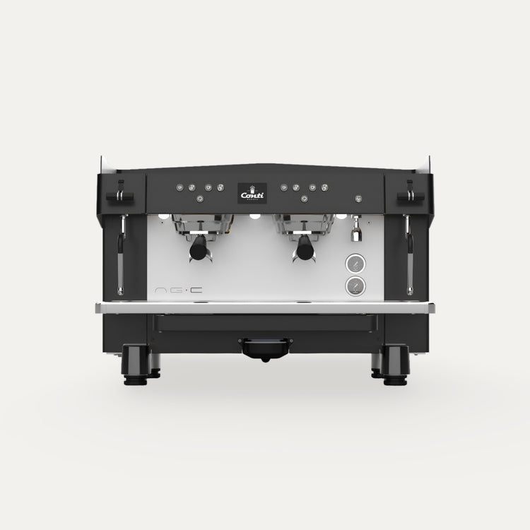 Conti NG•C commercial espresso machine in black and stainless steel