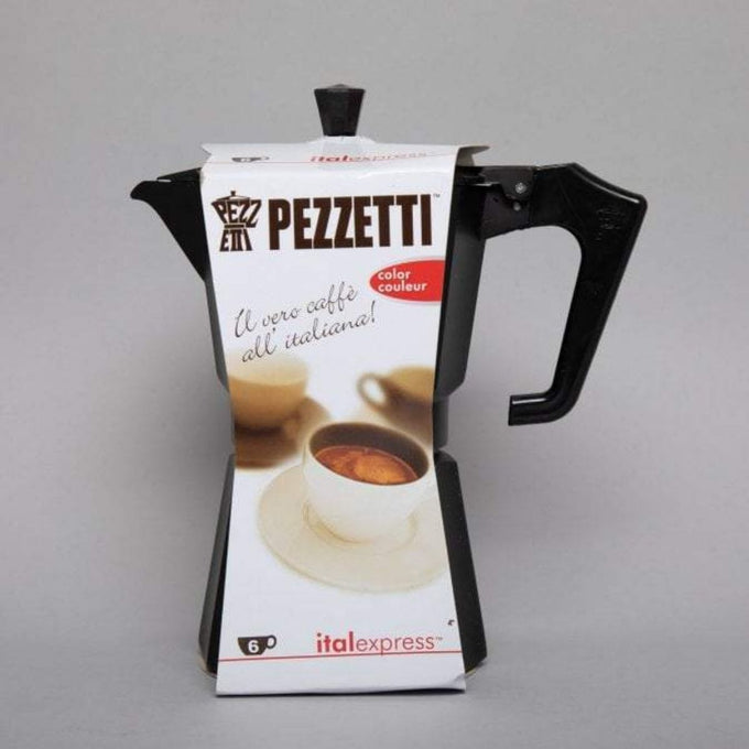 6 Cup | Black | Pezzetti Moka Pot