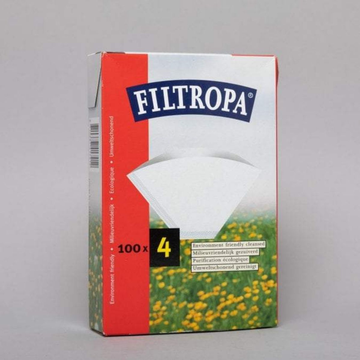 Filtropa Kaffeefilterpapier Größe 4 – Ungebleicht, Braun, 2x100 Stück, Für Kegelförmige Kaffeemaschinen